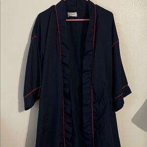 Dior Navy Robe with Red Trim